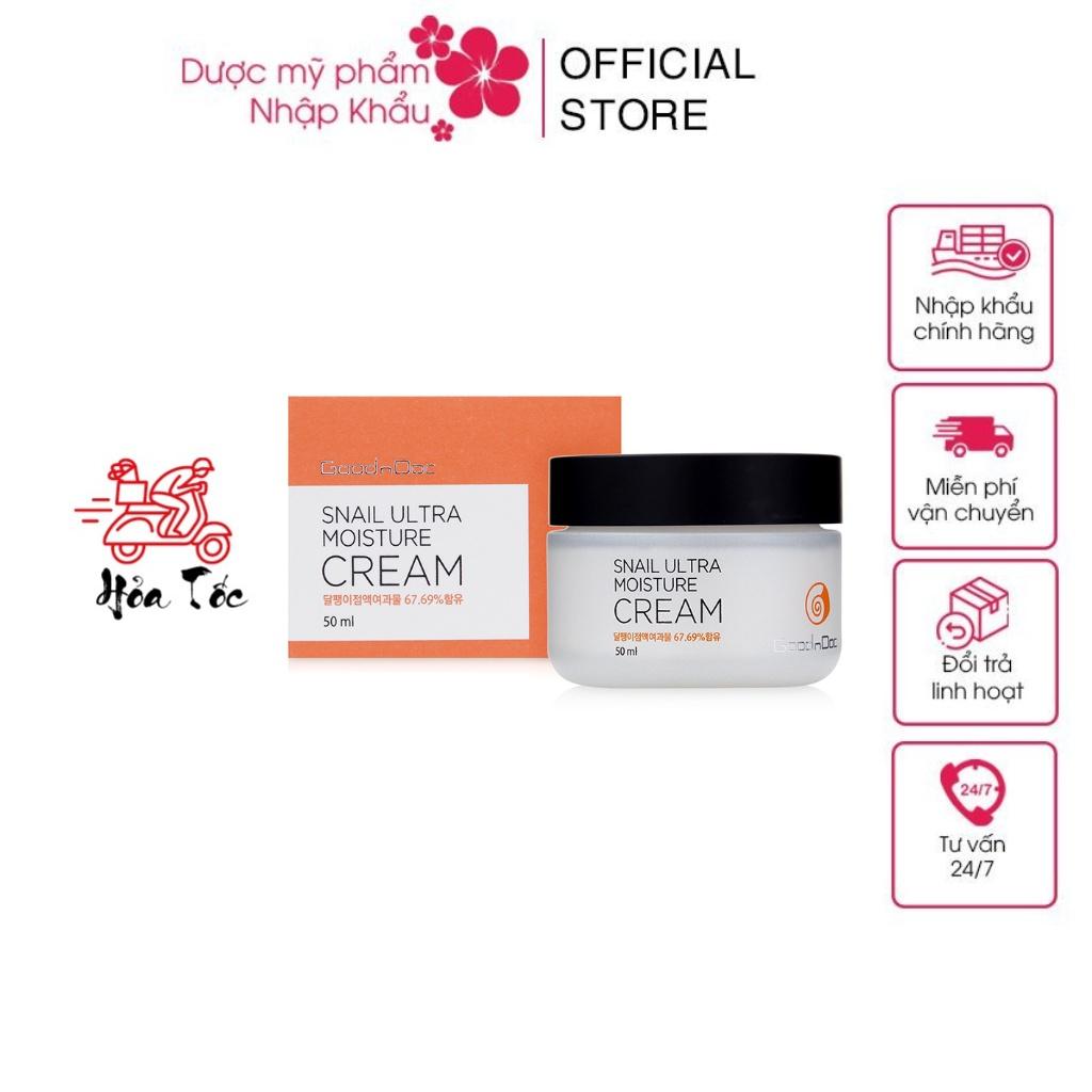 Kem Ốc Sên GoodnDoc Snail Ultra Moisture Cream Dưỡng Da Chống Lão Hóa Cấp Ẩm Chống Nhăn Trẻ Hóa Da