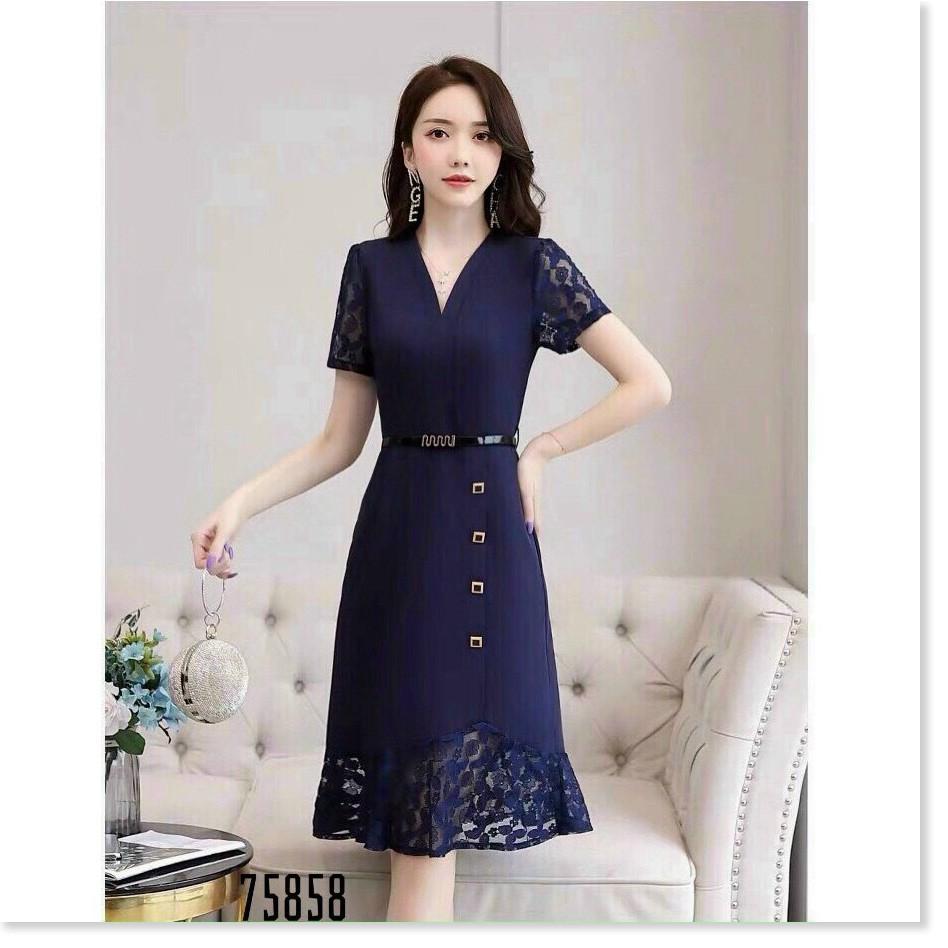 ĐẦM UMI TAY NGẮN,CỔ V,HỌA TIẾT TRƠN NHƯNG VÔ CÙNG SANG TRỌNG KHÁNH AN FASHION