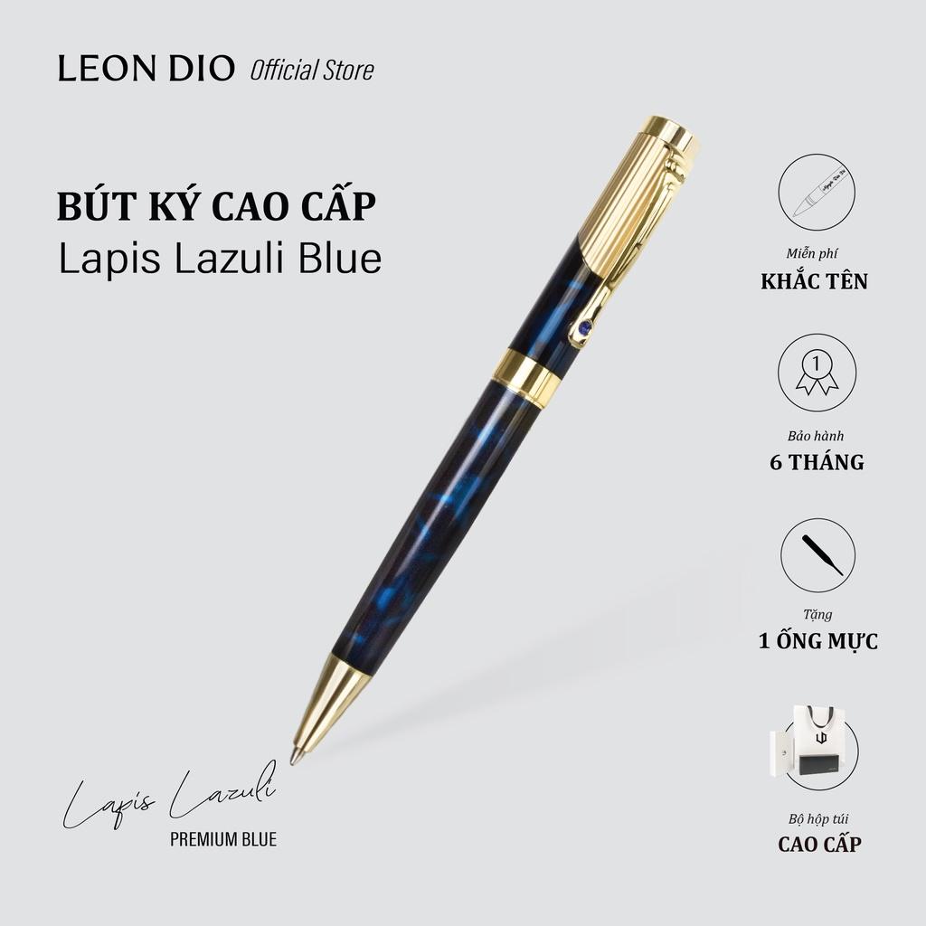 Bút Ký Tên, Viết Kí Bi Xoay Khắc Tên Theo Yêu Cầu Leon Dio The Classic Lapis Lazuli LD018 - Ngòi 1.0mm, Quà Tặng Cao Cấp