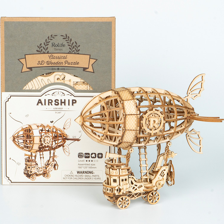 Đồ chơi lắp ráp gỗ 3D Mô hình Khinh Khí Cầu Airship TG407