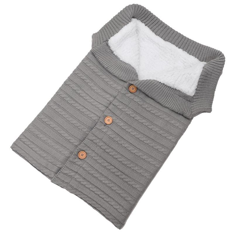 Túi Ngủ Cho Bé Bao Da Mùa Đông Trẻ Em Sleepsack Footmuff Cho Xe Đẩy Dệt Kim Ngủ Tất Sơ Sinh Đầm Len Dệt Kim Slaapzak