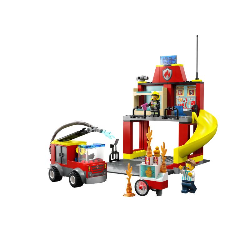 Đồ Chơi Lắp Ráp LEGO City Trạm Và Xe Cứu Hỏa 60375