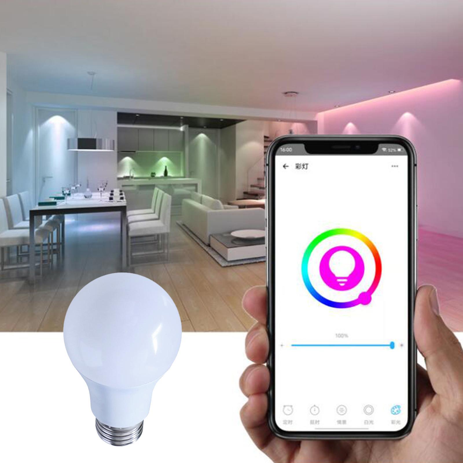 E27 Bulb WiFi App Bluetooth Control App Full Color
