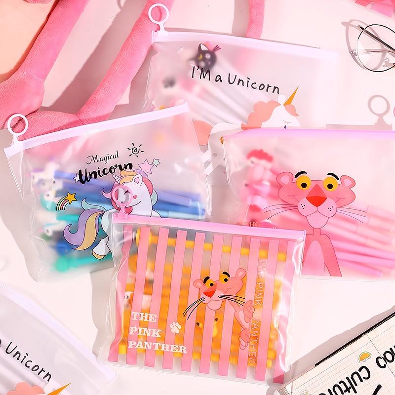 Bút bi mực gel cute SET 10 BÚT nét ngòi 0.5mm theo tone màu kèm túi xinh