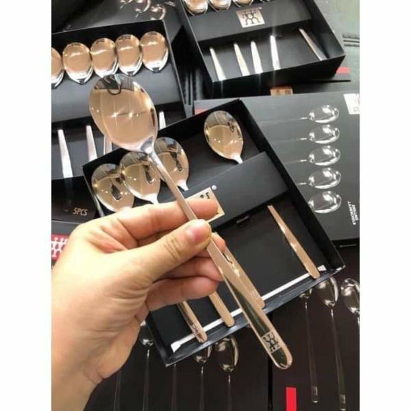 Sét 5 thìa inox cán dài cao cấp sang trọng hàng đẹp SET 5 THÌA CAO CẤP