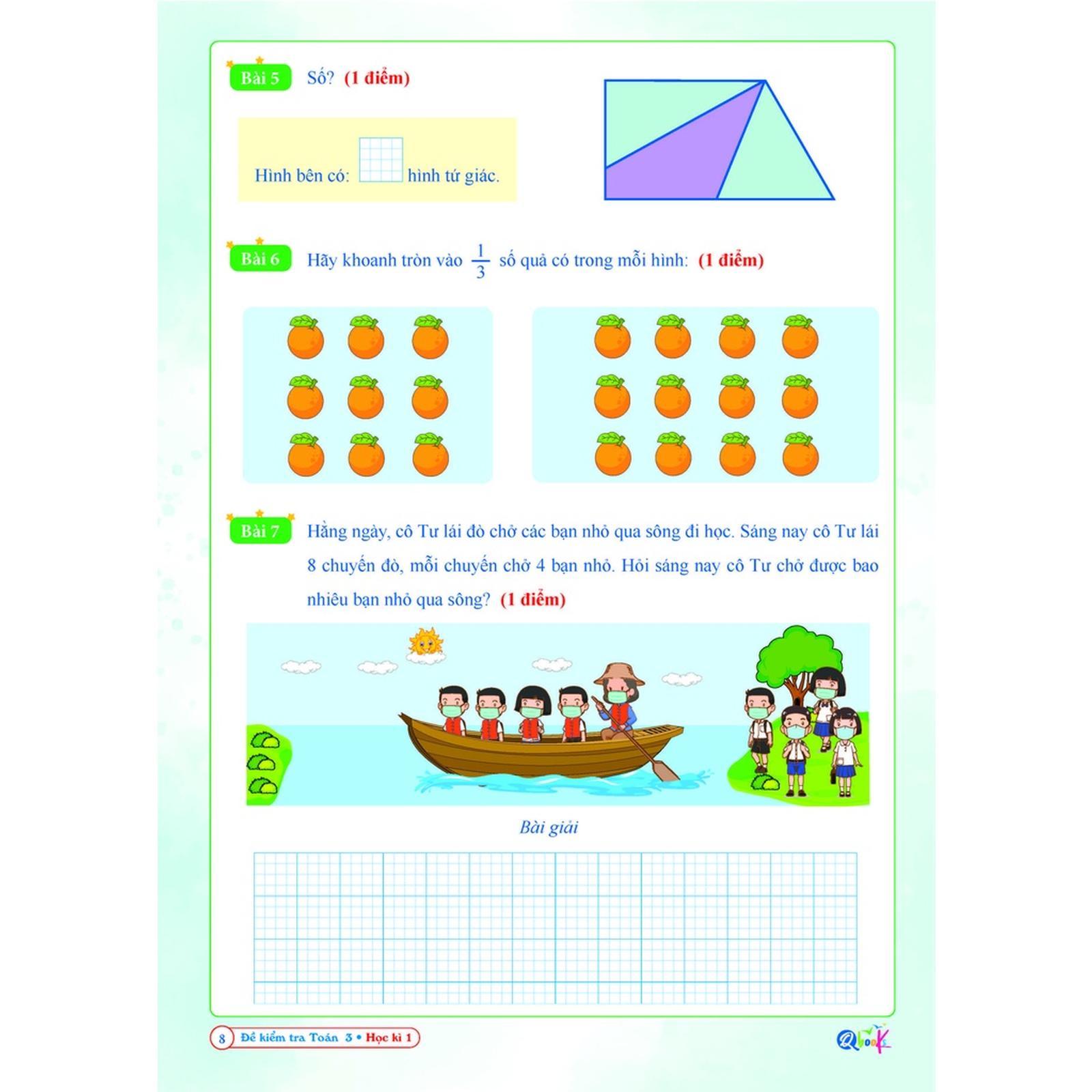 Đề Kiểm Tra TOÁN 3 Học Kì 1 - Cánh Diều - Bản Quyền