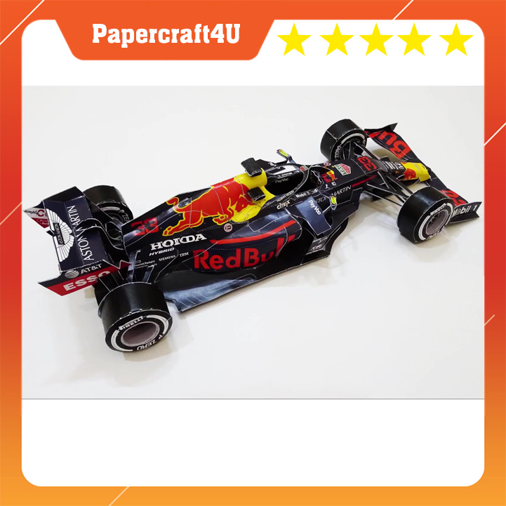 Mô hình giấy xe đua F1 RB16B đội Red Bull Racing tỉ lệ 1/18