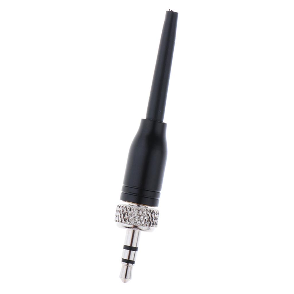 1x 3.5mm Lock Stereo Jack Plug DIY Audio Connector For Microphone Black 6cm