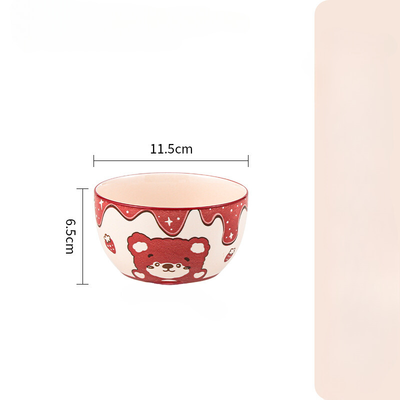 Bán lẻ Bộ Bát Đĩa Thương Hiệu Gosu họa tiết Gấu Cake đáng yêu, chất men sáng bóng