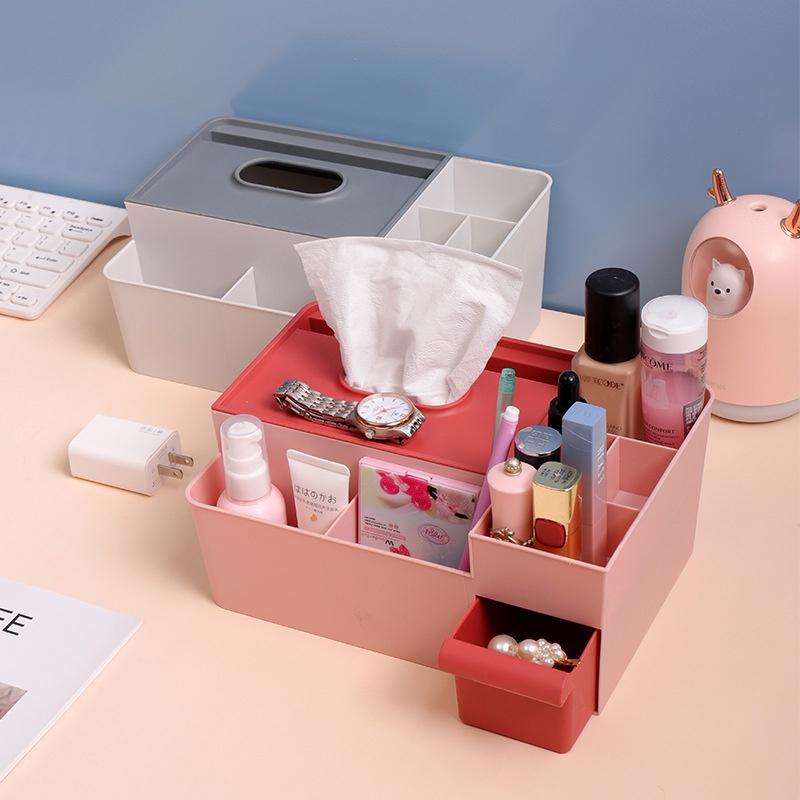 Hộp Nhựa Đựng Khăn Giấy / Điều Khiển Từ Xa Để Bàn Đa Năng Tiện Dụng