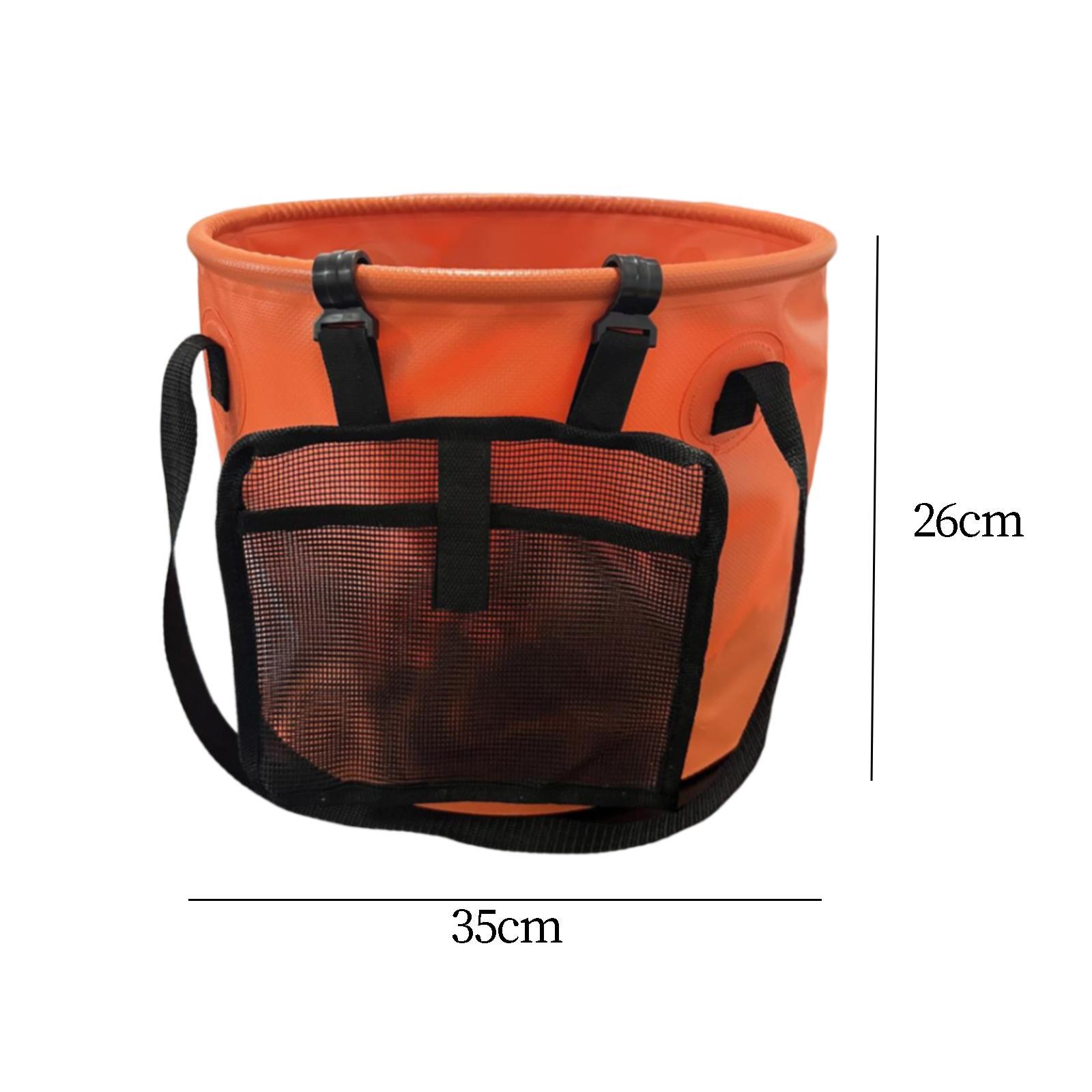 Collapsible Bucket Water Container Basin Pail 28L, Multifunctional Folding Water Storage Bucket, Collapsible Wash Basin for Fishing Travelling