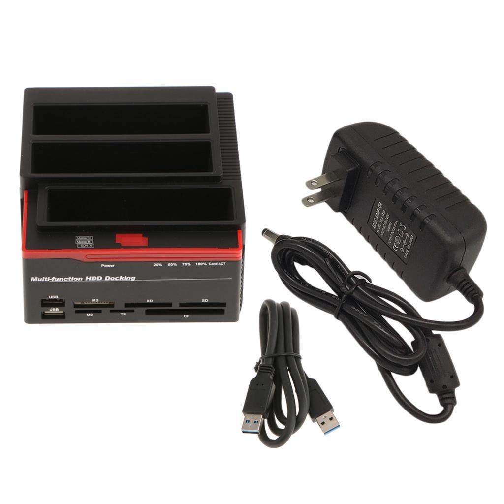 All in 1 2.5"3.5" 3 Slots USB3.0 SATA IDE HDD Docking Station Card Reader