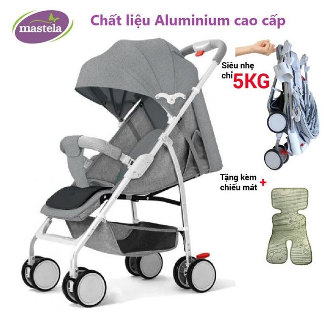 Xe đẩy em bé Mastela A2 khung Aluminum cao cấp siêu nhẹ - Xe đẩy gấp gọn cho bé từ sơ sinh bảo hành 12 tháng