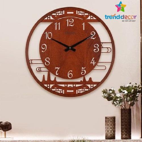 Đồng Hồ Gỗ Decor Đồng Hồ Treo Tường Phong Cách Truyền Thống Trang Trí Nhà Cửa Nội Thất