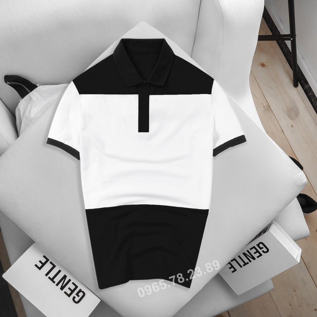 Áo Polo nam phối ngang vải cá sấu Cotton xuất xịn, chuẩn form - GUCATIN