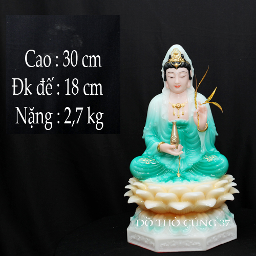 Tượng Quan Âm Bồ Tát - Áo Xanh