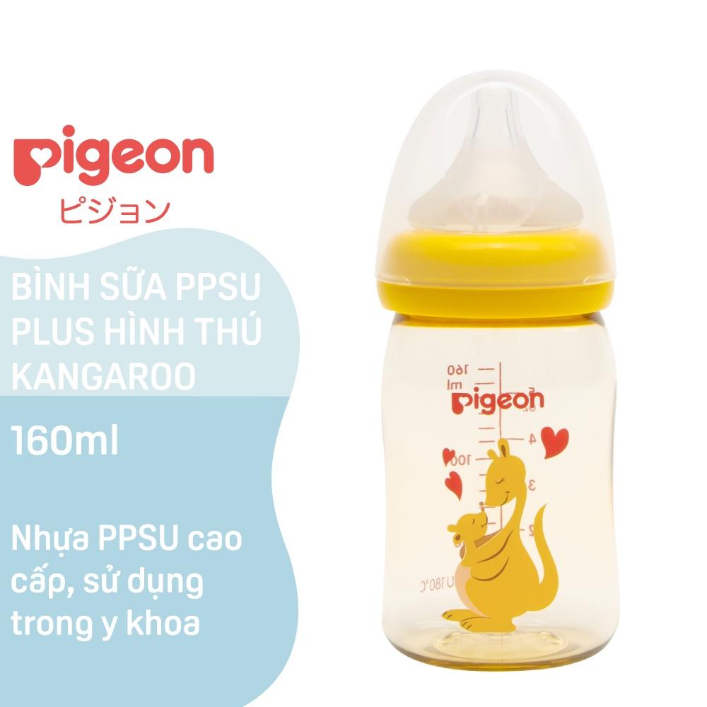 Bình Sữa PPSU Plus Pigeon Hình Thú Kangaroo 160ml/240ml