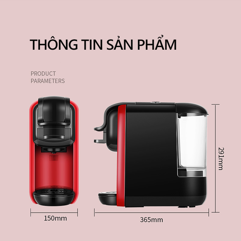 Máy pha cà phê 3 trong 1 , bột cà phê nhanh chóng tiện lợi Chức Năng Pha Espresso, Tạo Bọt Sữa -Hạn bảo hành 3 tháng