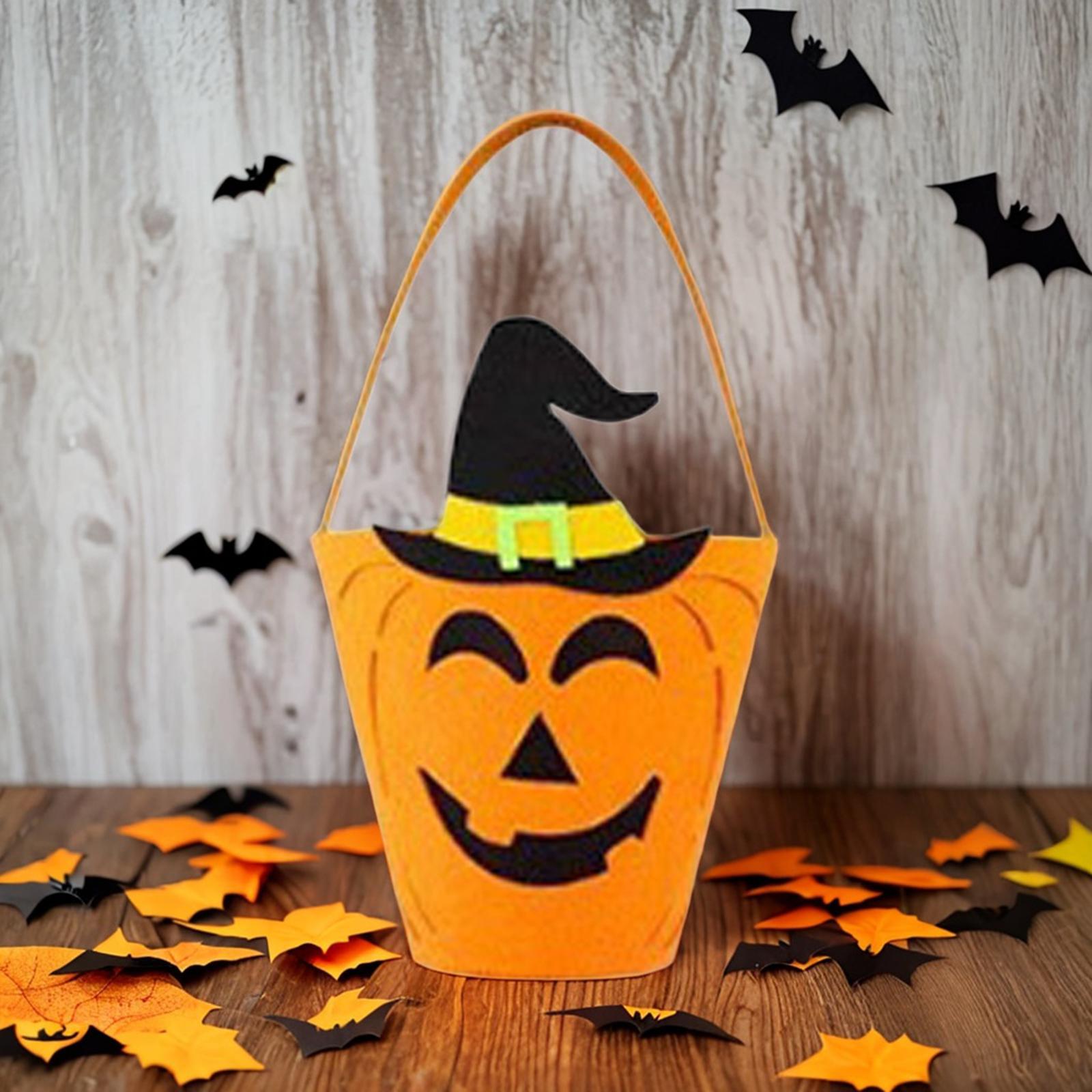 Halloween Tote Bucket Reusable Children Gift Bag Party Favors Halloween Bags