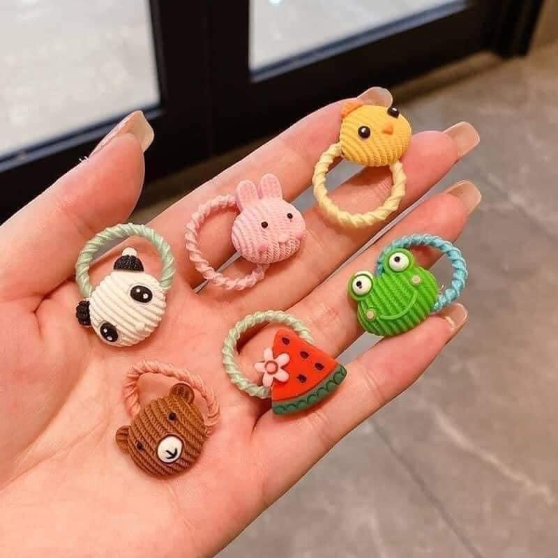Xô 50 Dây Chun Buộc Tóc Hình Cute Cho Bé