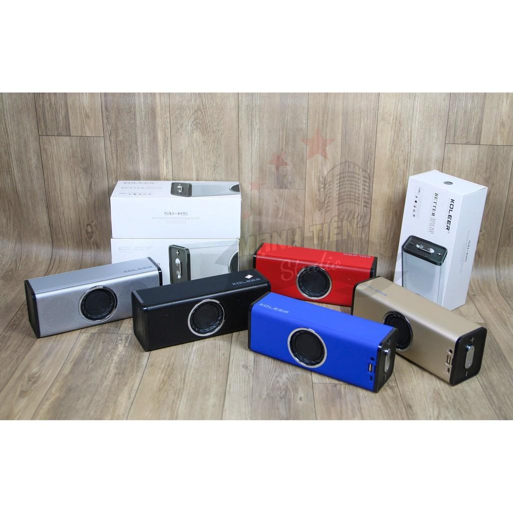 Loa bluetooth cầm tay koleer SU - H5 -Màng loa cộng hưởng-Thiết kế sang trọng, nhiều màu sắc hiện đại-Dung lượng pin cao