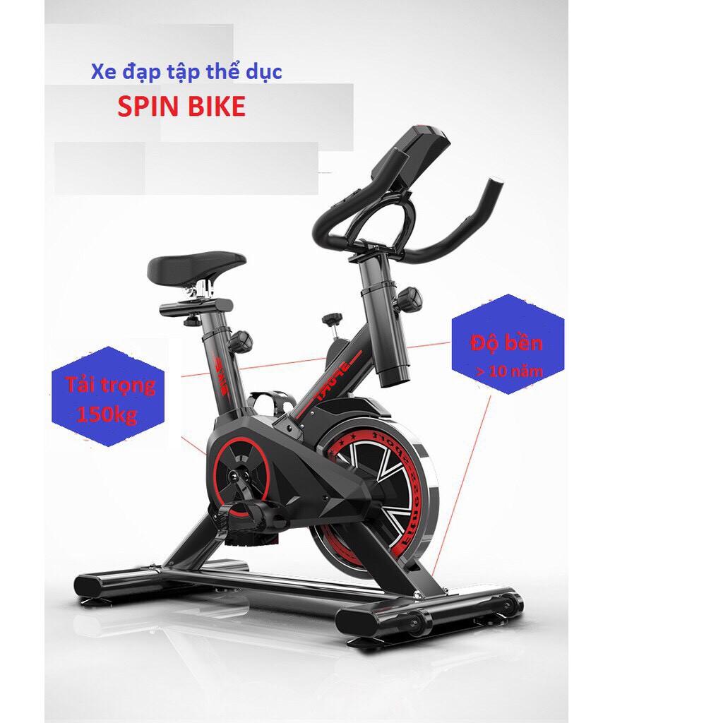 Xe đạp thể dục Spin Bike, kiểu dáng thể thao Tặng kèm Đồng hồ+Trụ đấm bốc