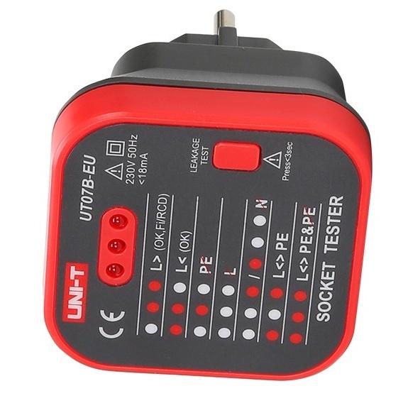 Thiết bị kiểm tra ổ cắm điện UNI-T UT07B-EU (230V, &lt;18mA)