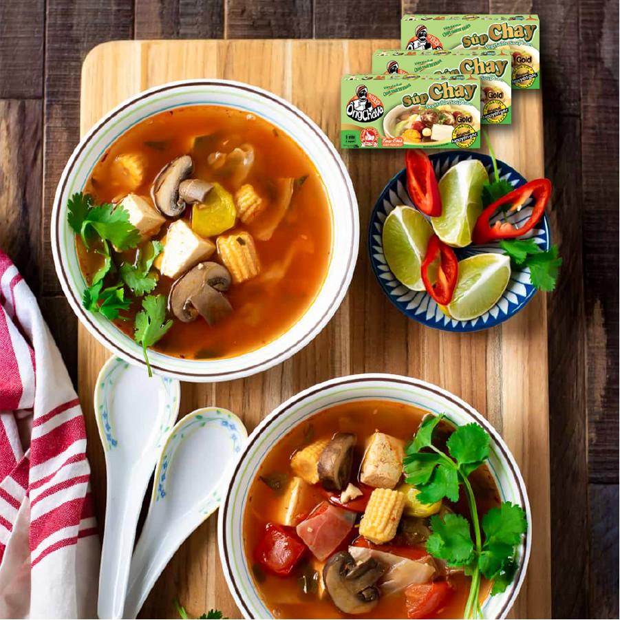 Combo 5 Hộp Viên Gia Vị Súp Chay Gold Ông Chà Và 126g (Vegetable Soup Cubes)