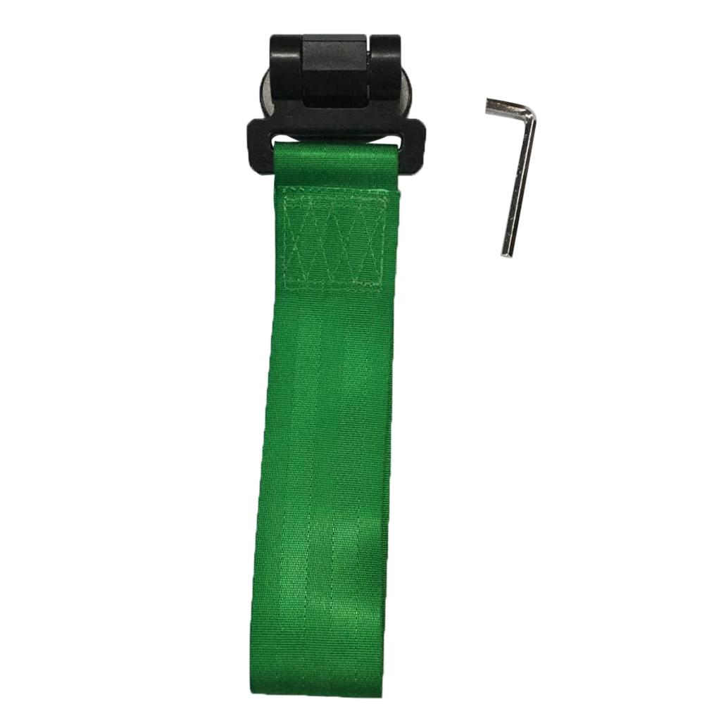 Universal Green Nylon Track Racing Style Tow Strap Stick for Front Bumper