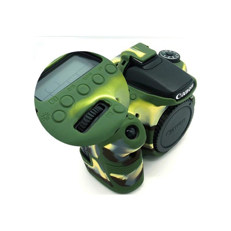 Vỏ cao su - Cover dành cho máy ảnh Canon 70D/80D (màu camo)