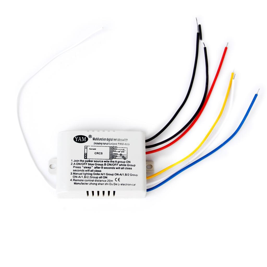 7x3-Way ON/OFF 220V-240V Light Digital Wireless Wall Switch + Remote Control