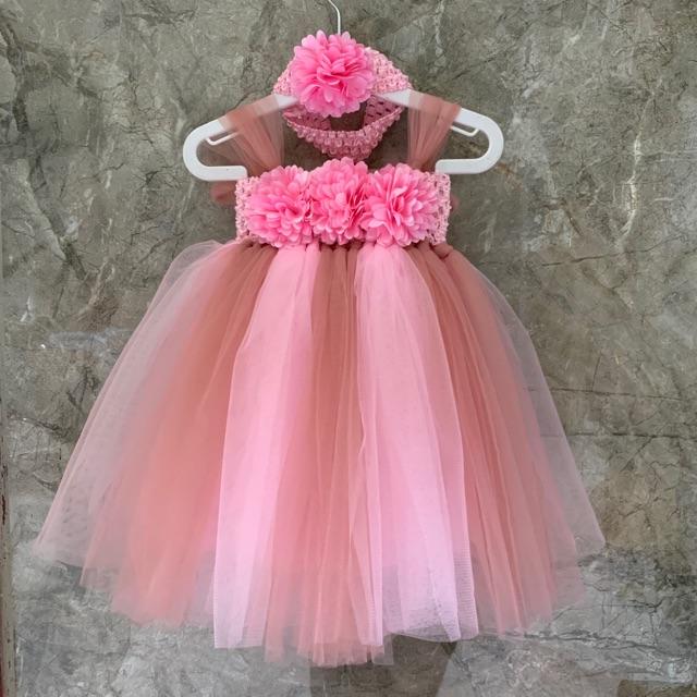 Váy tutu hồng pha