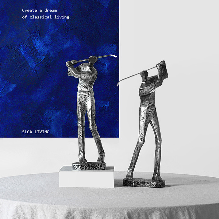 Tượng người chơi golf decor trang trí phòng khách