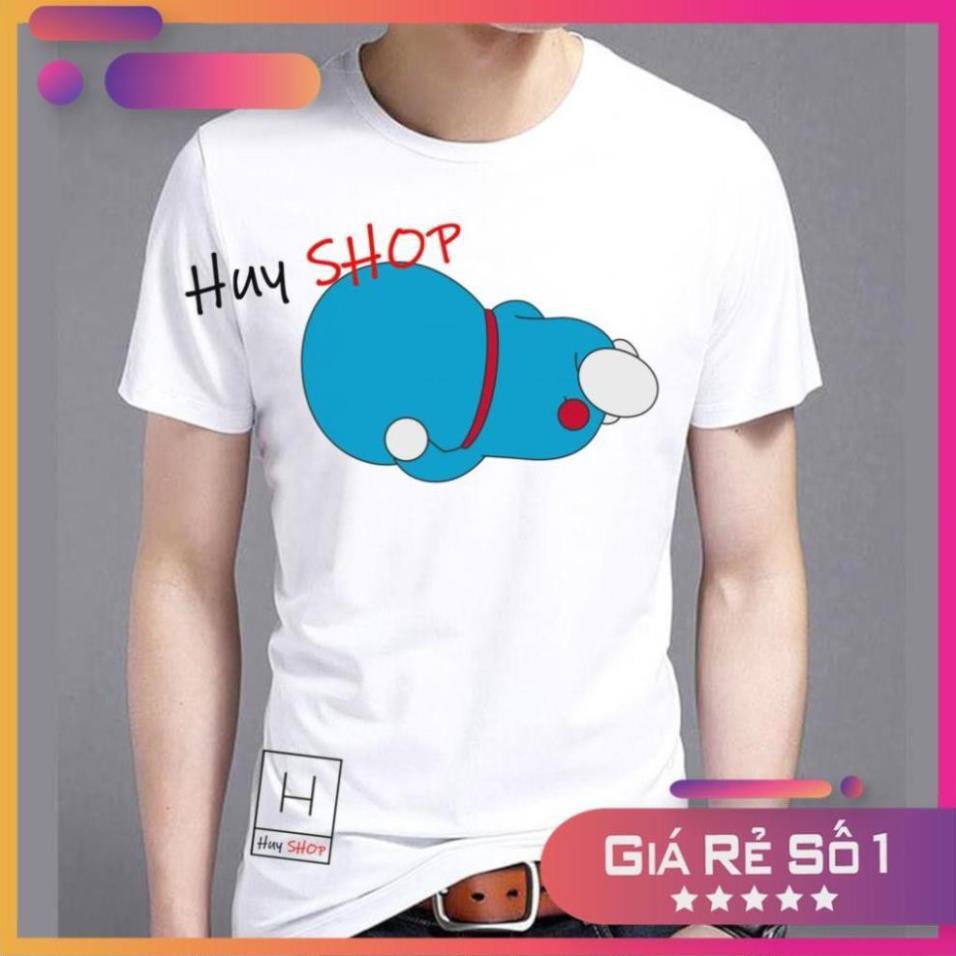 SIÊU PHẨM Áo Thun Doraemon Nữ Nam Trắng Full Size Cotton Mẫu Mới Áo thun Hàn Quốc Unisex - Áo thun tay lỡ 607