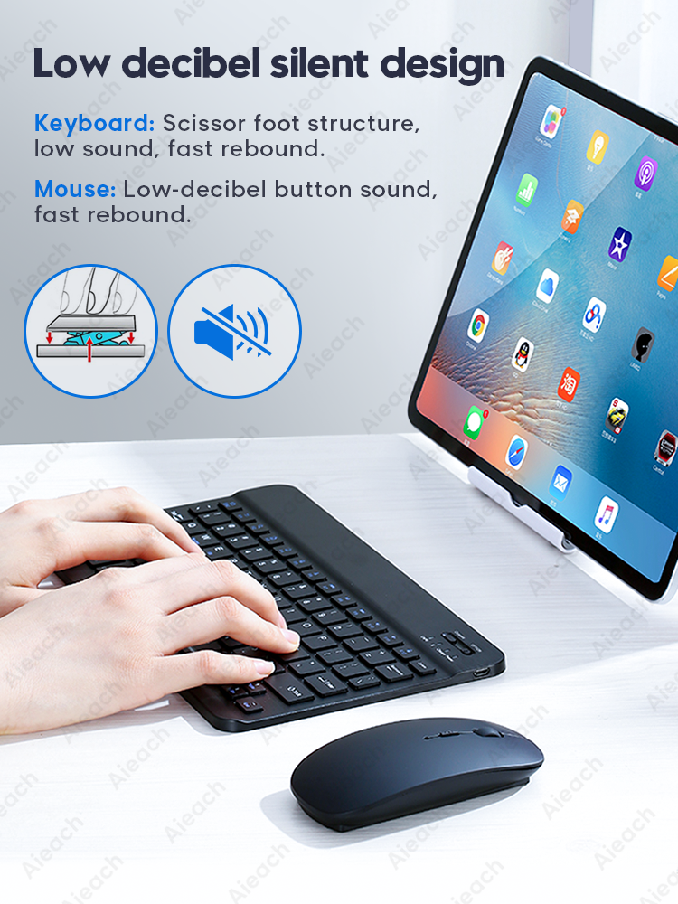 Máy Tính Bảng Bàn Phím Không Dây Cho iPad Samsung Xiaomi Huawei Teclado Bluetooth-Tương Thích Bàn Phím Và Chuột Cho IOS Android Windows