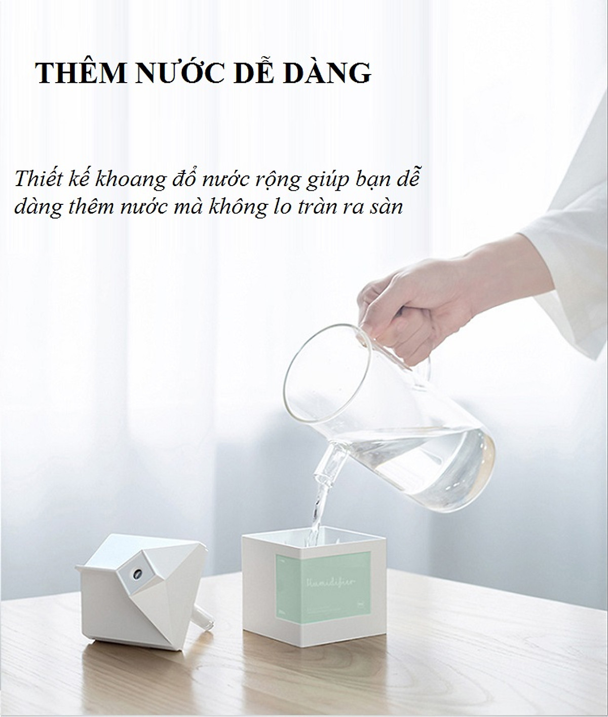 Máy phun sương tạo ẩm cho không khí mini cao cấp V1 chuyên dùng cho dân văn phòng
