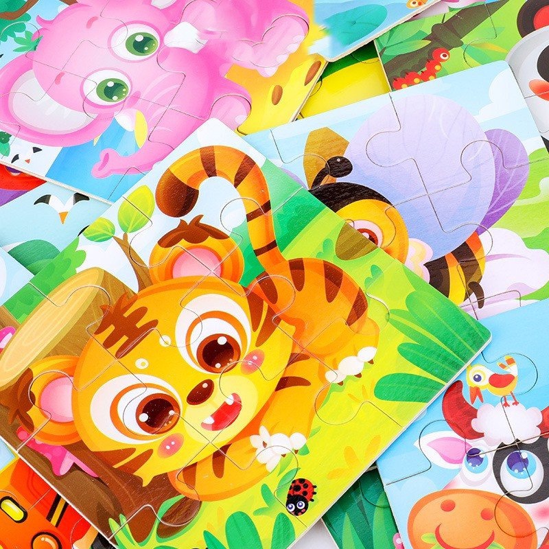 Đồ chơi xếp hình, tranh ghép nhiều chủ đề, tranh ghép 3d bằng gỗ, đẹp và an toàn cho bé