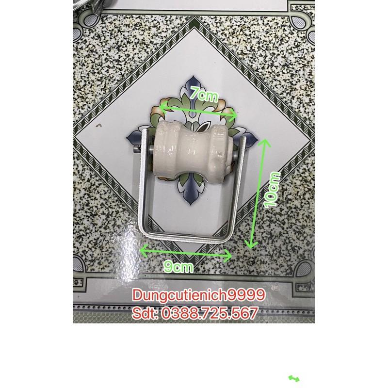 COMBO SỨ CÁCH ĐIỆN ỐNG CHỈ 7P + MÓC TREO CHỬ U SIÊU BỀN+ TẤC KÊ SẮT M10x80