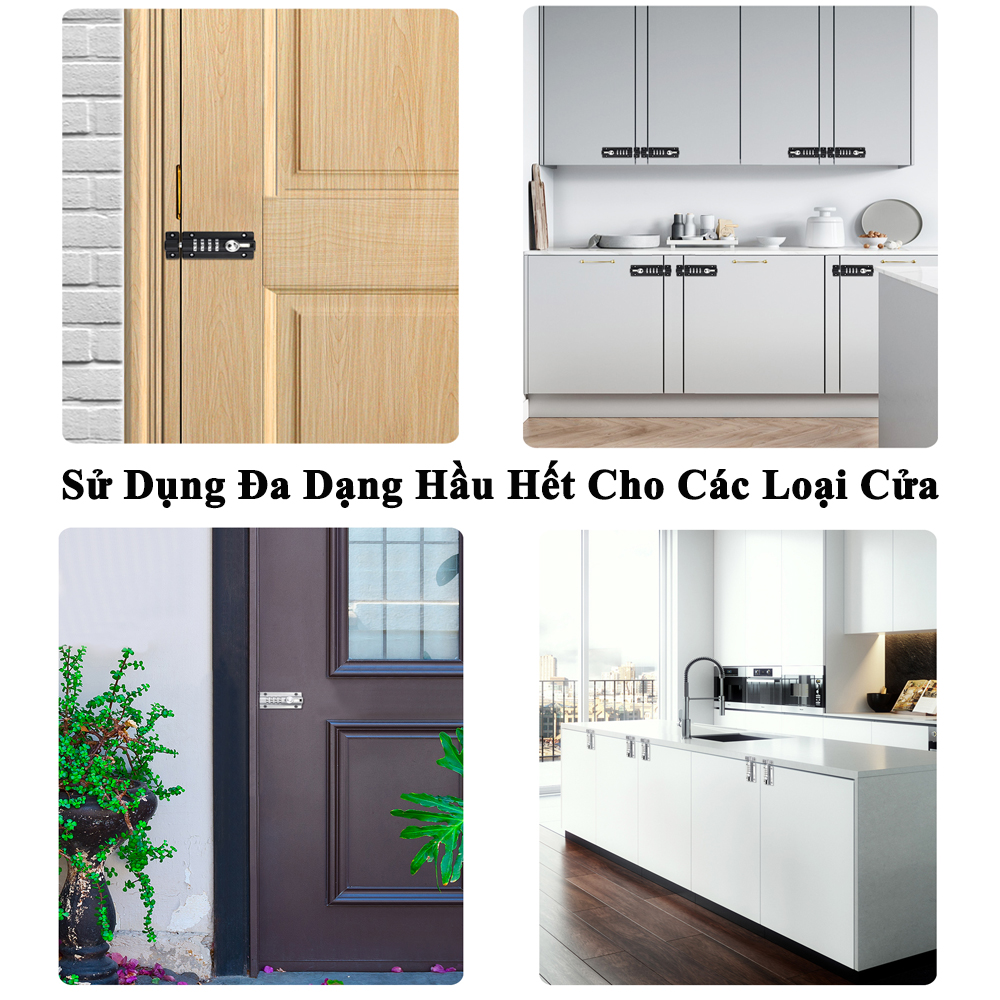 Chốt Cửa Khóa Số Mật Khẩu Cơ KUNBE An Toàn Chắc Chắn