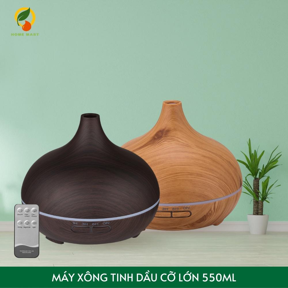 Máy xông tinh dầu cao cấp 550ml: máy khuếch tán tinh dầu, phun sương, tỏa hương thơm cho phòng ngủ phòng làm việc