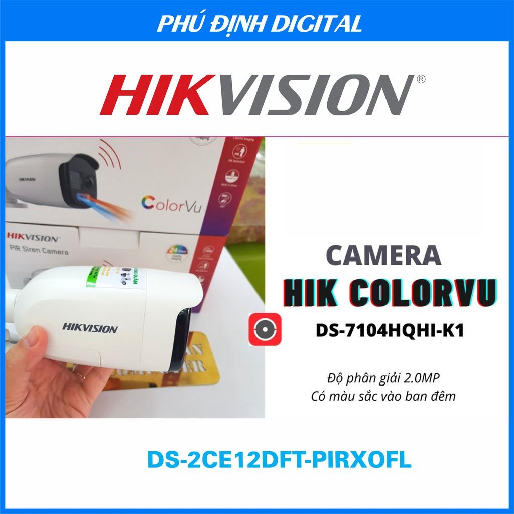 Camera HDTVI Color 2MP HIKVISION DS-2CE12DFT-PIRXOF - Hàng Chính Hãng