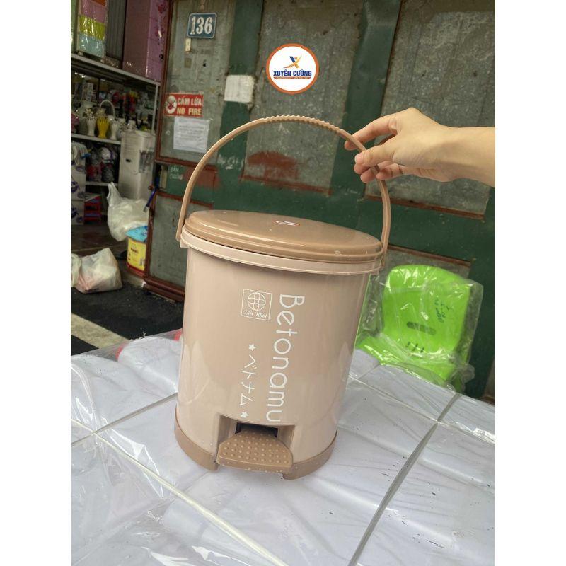 Thùng rác, bật rác đạp chân 5L BETONAMU có quai xách