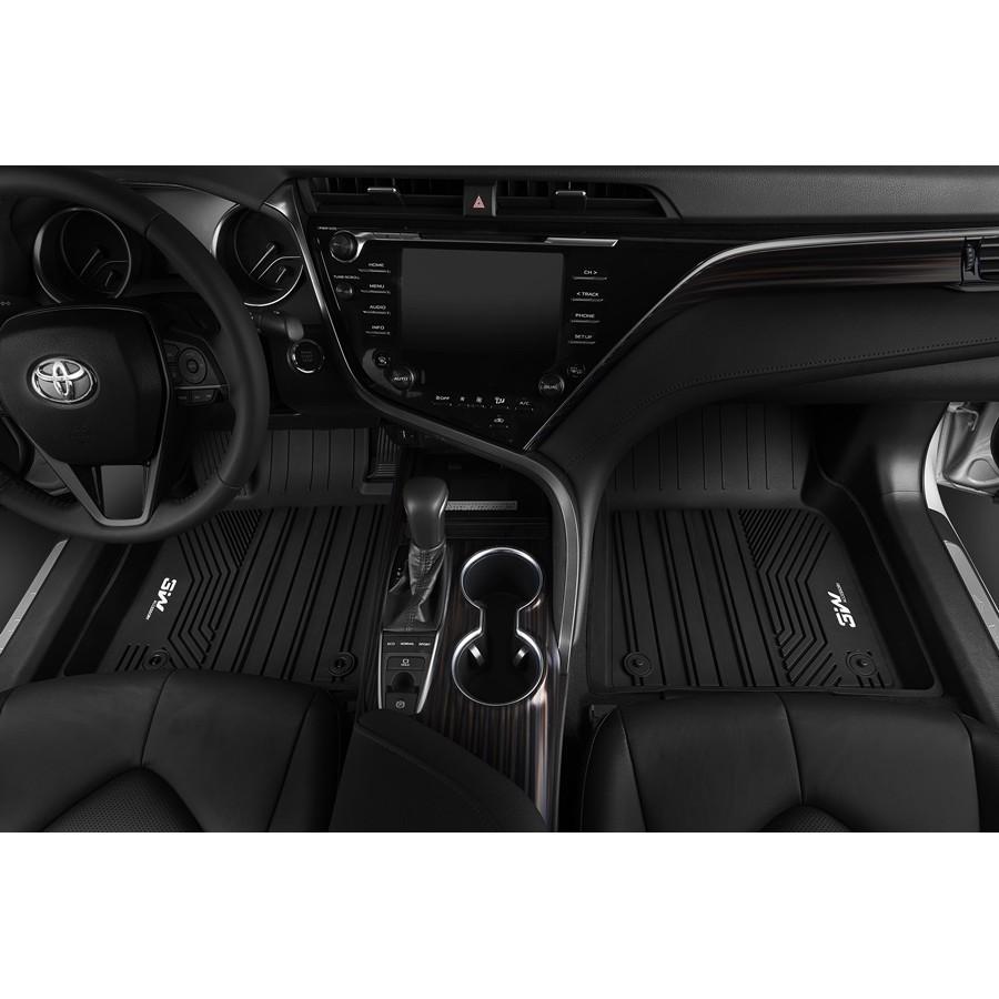 Thảm lót sàn Toyota Highlander 2014- đến nay Nhãn hiệu Macsim 3W chất liệu nhựa TPE đúc khuôn cao cấp - màu đen