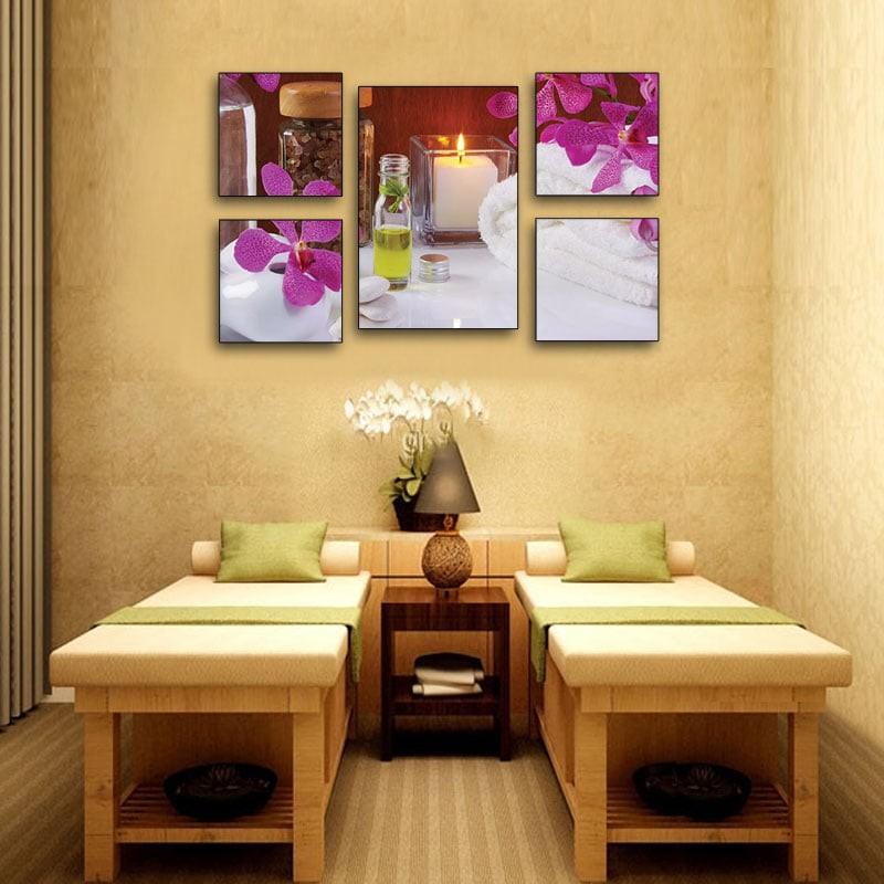 Bộ 5 tranh spa treo tường W1071