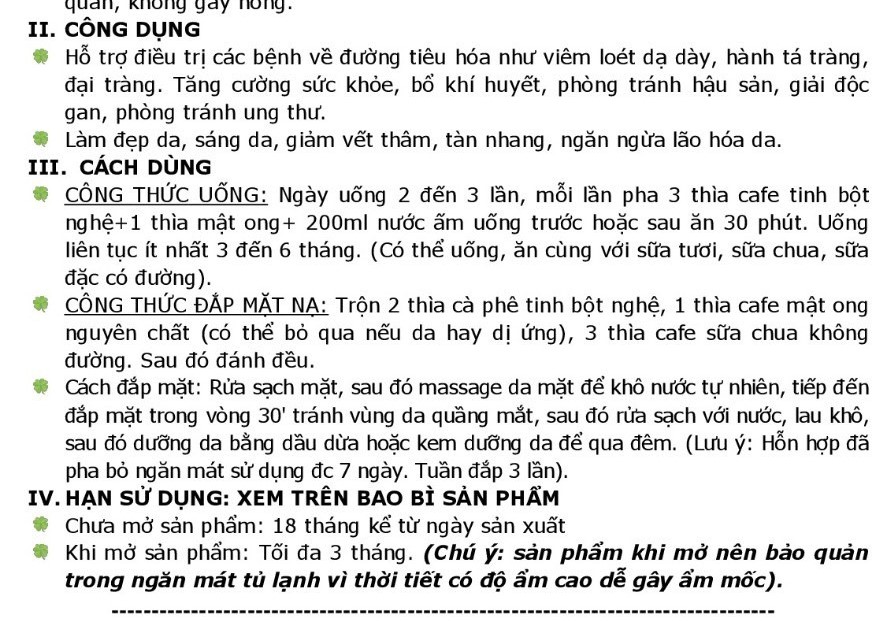 Tinh bột nghệ Hoàng Minh Châu Hưng Yên 100g