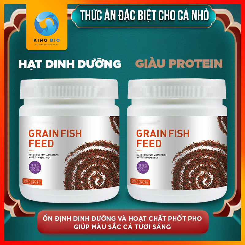 Cám cho cá nhỏ - Thức ăn dinh dưỡng giàu đạm và Vitamin cho cá nhỏ loại hạt chìm chậm