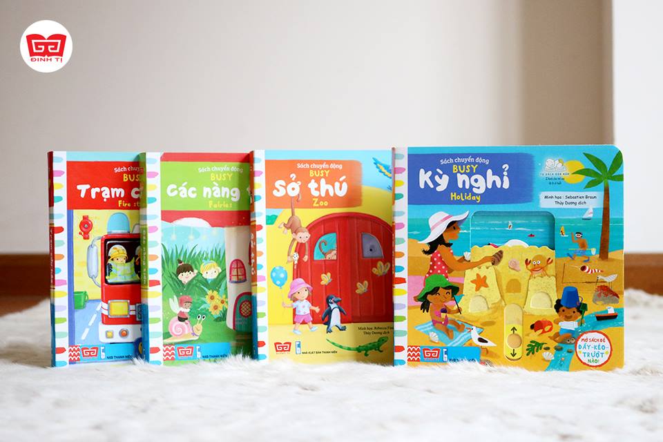 Sách tương tác - Sách chuyển động - Busy - Combo 6 chủ đề cho bé 0 - 6 tuổi - Đinh Tị Books