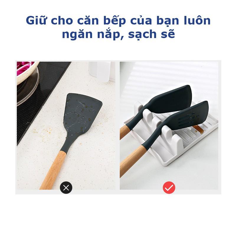 Giá Để Dụng Cụ Nhà Bếp Đa Năng Chống Trượt Tiện Lợi (đựng nắp vung xoong nồi, đựng thìa đũa nấu ăn tiện lợi )