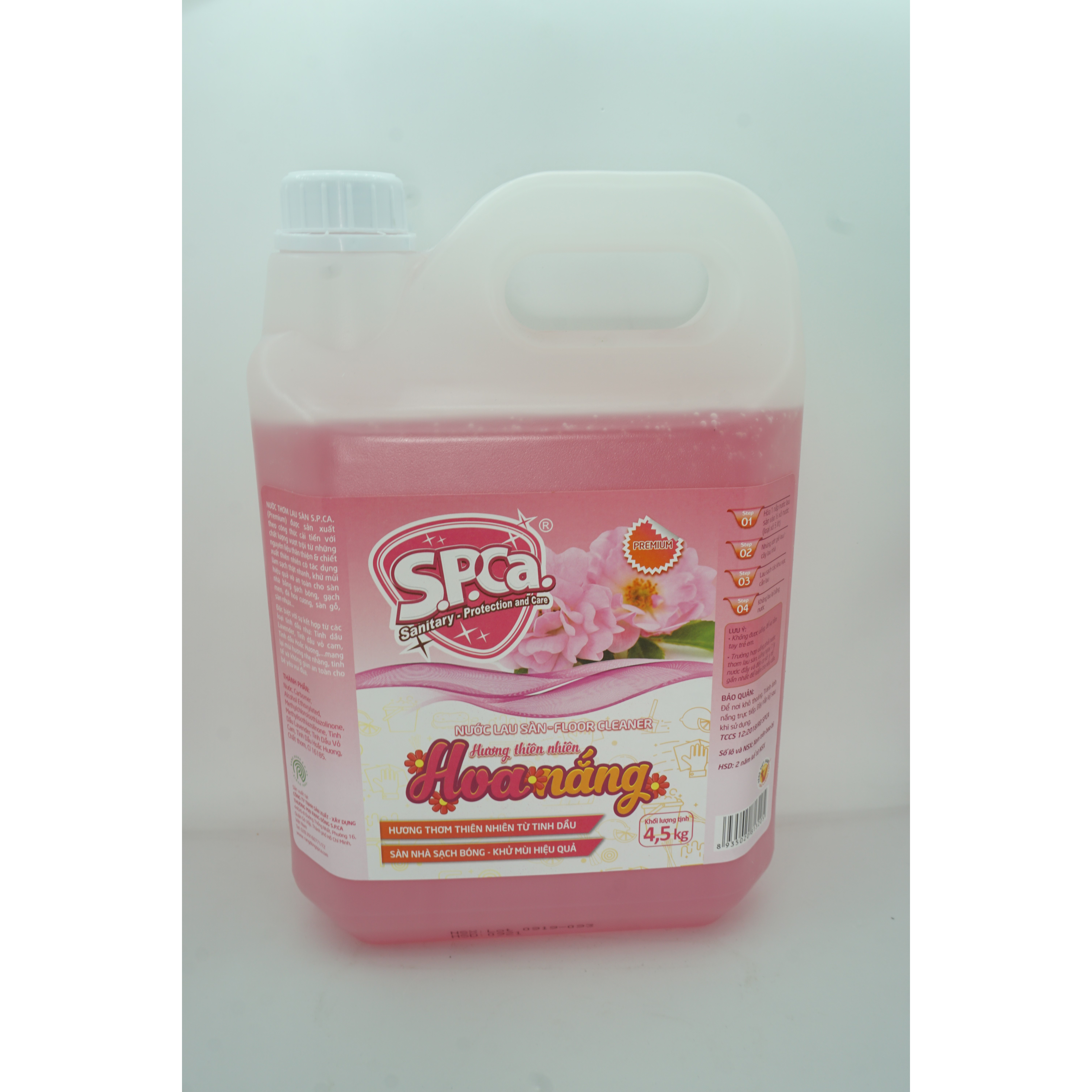 Nước lau sàn S.P.Ca. Premium 4.5 Lít - Hoa Nắng