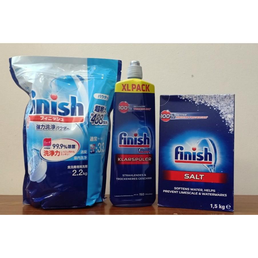 Combo bột rửa bát Finish 2,2kg và Bóng Finish 400ml + Tặng 3 viên finish